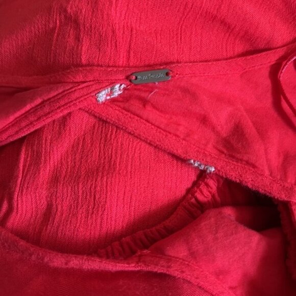 *READ CAPTION FOR SIZE* Free People Red Embroidered Midi Dress - Picture 7 of 7
